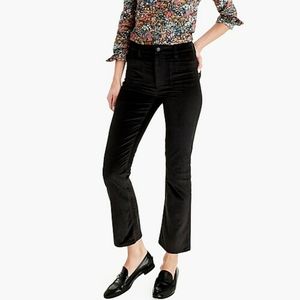 j crew demi-boot crop jean in velvet